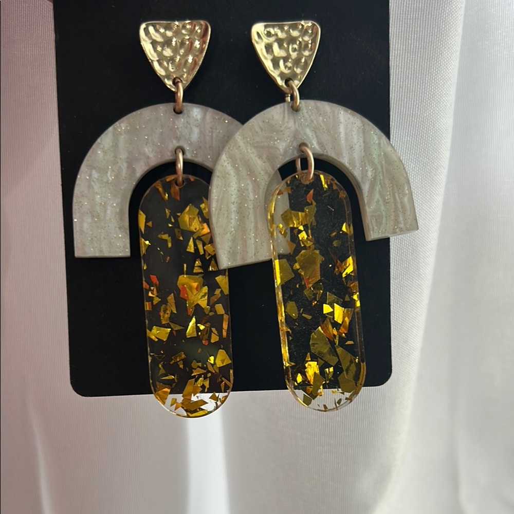 Gold and Silver Statement Earrings